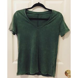 BDG Forest Green V-Neck Top